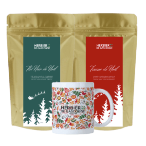 PACK NOËL - Thé Noir de Noël 80g + Tisane de Noël 80g + 1 Mug ÉDITION LIMITÉE OFFERT
